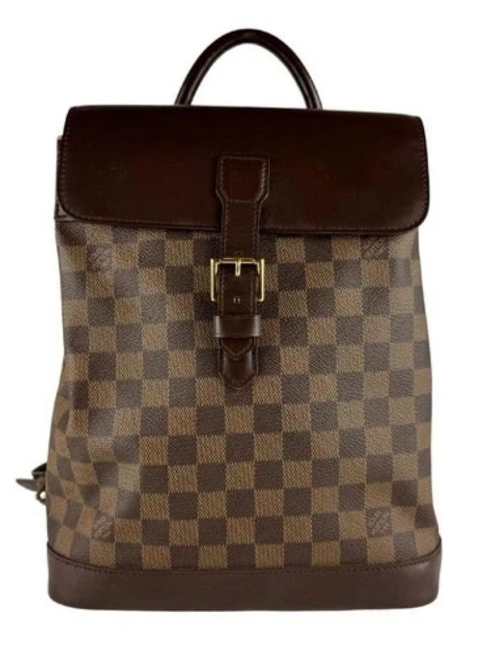 Auth LOUIS VUITTON Damier Ebene Soho Backpack Brown N51132 - z10110